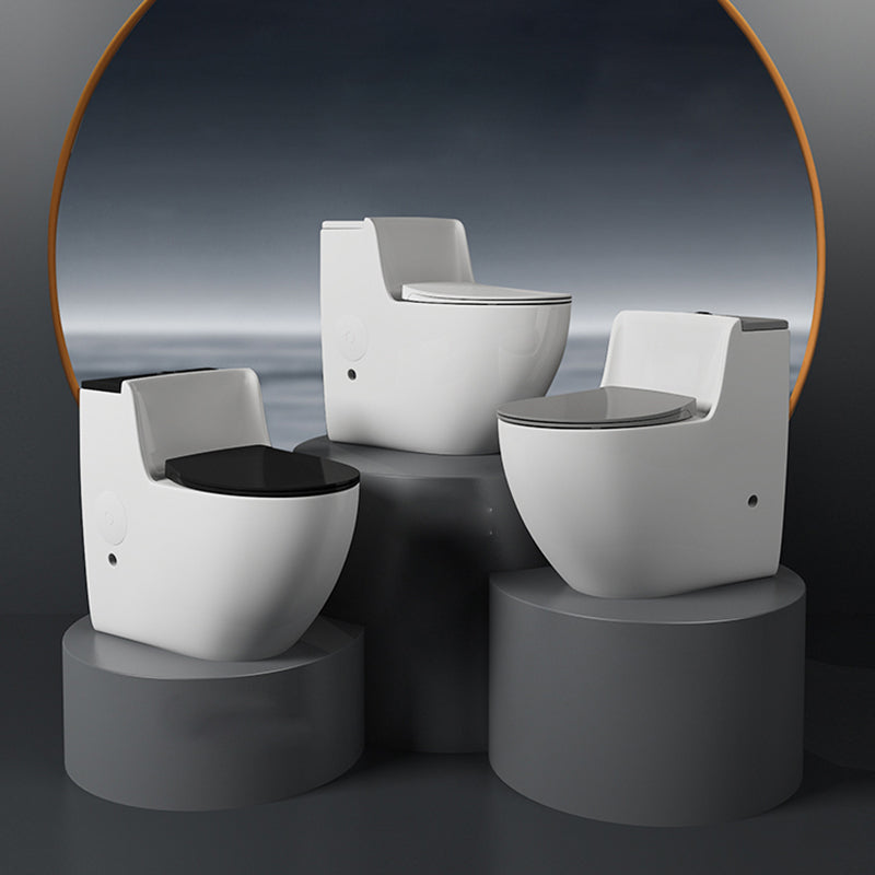 Modern Floor Mounted Flush Toilet Ceramic Siphon Jet Urine Toilet for Bathroom Clearhalo 'Bathroom Remodel & Bathroom Fixtures' 'Home Improvement' 'home_improvement' 'home_improvement_toilets' 'Toilets & Bidets' 'Toilets' 7324401