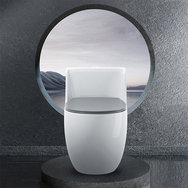 Modern Floor Mounted Flush Toilet Ceramic Siphon Jet Urine Toilet for Bathroom Grey 14" Clearhalo 'Bathroom Remodel & Bathroom Fixtures' 'Home Improvement' 'home_improvement' 'home_improvement_toilets' 'Toilets & Bidets' 'Toilets' 7324406