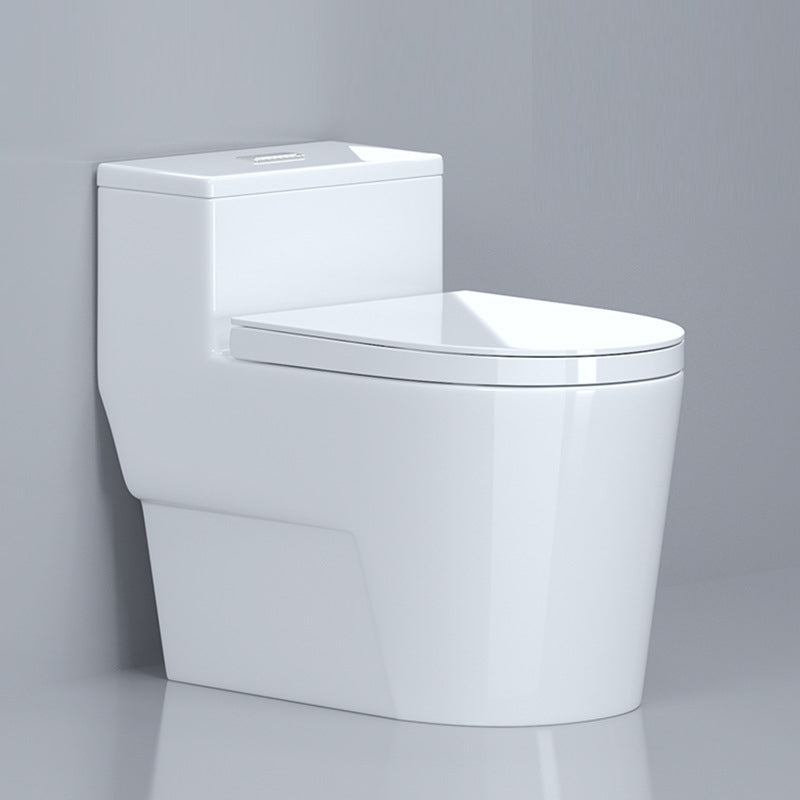 Traditional Floor Mounted Flush Toilet Ceramic Siphon Jet Urine Toilet for Bathroom 16"L x 28"W x 24"H White Clearhalo 'Bathroom Remodel & Bathroom Fixtures' 'Home Improvement' 'home_improvement' 'home_improvement_toilets' 'Toilets & Bidets' 'Toilets' 7324419