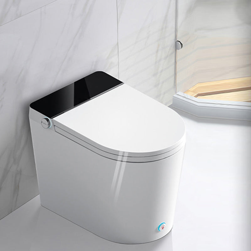 Siphon Jet Porcelain Urine Toilet Floor Mounted Modern Flush Toilet White/ Black Foot Touch Flush ( Standard) Clearhalo 'Bathroom Remodel & Bathroom Fixtures' 'Home Improvement' 'home_improvement' 'home_improvement_toilets' 'Toilets & Bidets' 'Toilets' 7324432