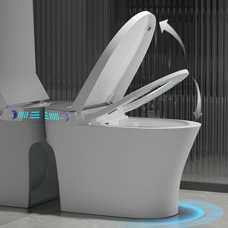 Contemporary Floor Mount Toilet Heated Seat Included Urine Toilet for Bathroom 16"L x 26"W x 19"H Automatic Lid( Top Configuration) 16" Clearhalo 'Bathroom Remodel & Bathroom Fixtures' 'Home Improvement' 'home_improvement' 'home_improvement_toilets' 'Toilets & Bidets' 'Toilets' 7324446