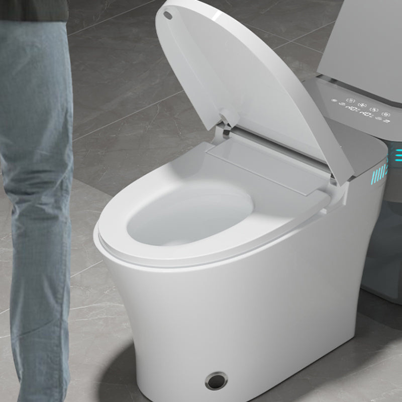 Contemporary Floor Mount Toilet Heated Seat Included Urine Toilet for Bathroom Clearhalo 'Bathroom Remodel & Bathroom Fixtures' 'Home Improvement' 'home_improvement' 'home_improvement_toilets' 'Toilets & Bidets' 'Toilets' 7324453
