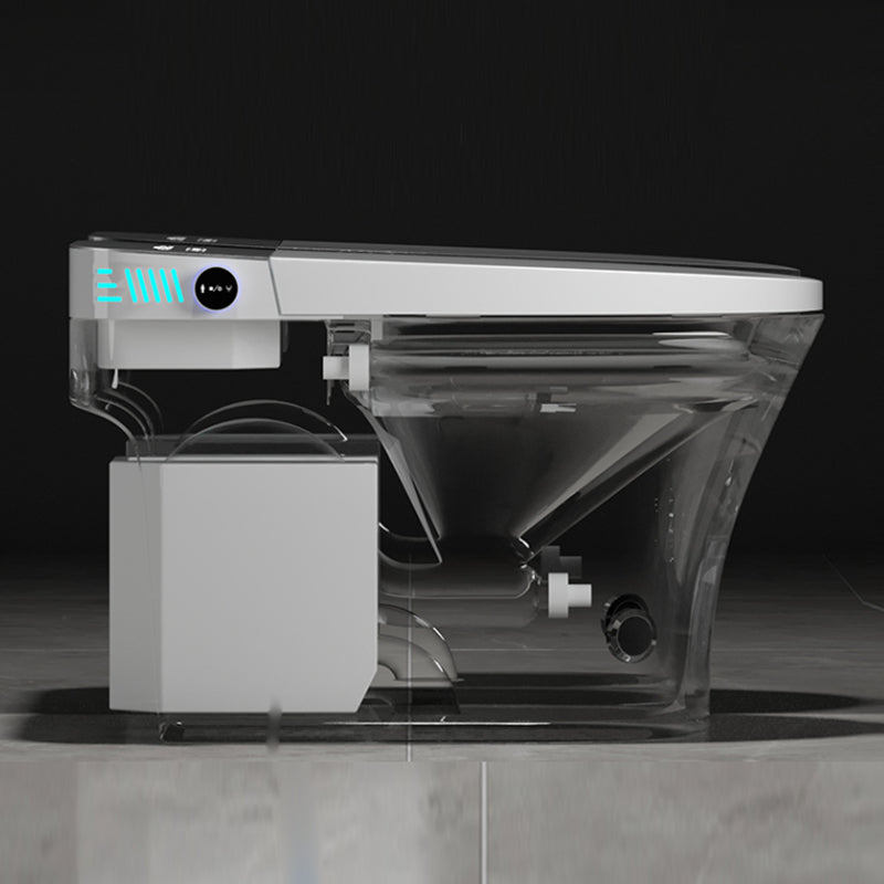 Contemporary Floor Mount Toilet Heated Seat Included Urine Toilet for Bathroom Clearhalo 'Bathroom Remodel & Bathroom Fixtures' 'Home Improvement' 'home_improvement' 'home_improvement_toilets' 'Toilets & Bidets' 'Toilets' 7324456