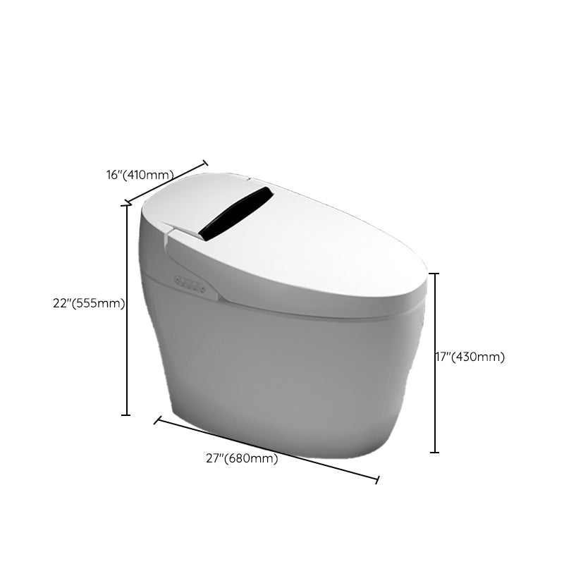Contemporary Floor Mount Toilet Heated Seat Included Urine Toilet for Bathroom Clearhalo 'Bathroom Remodel & Bathroom Fixtures' 'Home Improvement' 'home_improvement' 'home_improvement_toilets' 'Toilets & Bidets' 'Toilets' 7324460