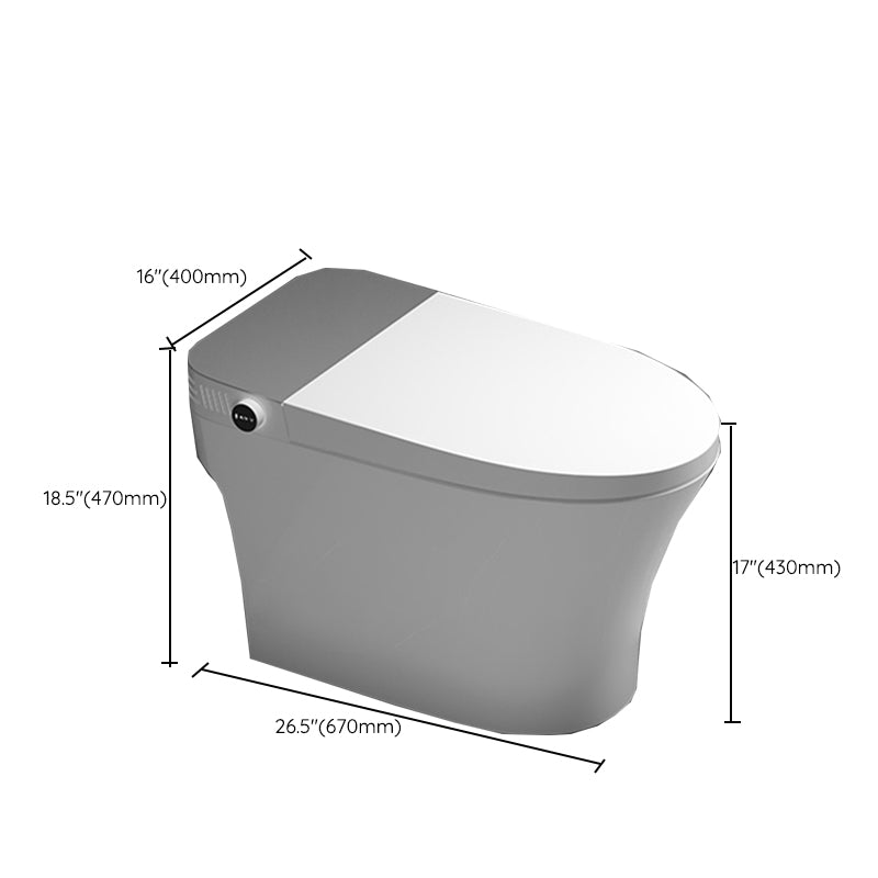 Contemporary Floor Mount Toilet Heated Seat Included Urine Toilet for Bathroom Clearhalo 'Bathroom Remodel & Bathroom Fixtures' 'Home Improvement' 'home_improvement' 'home_improvement_toilets' 'Toilets & Bidets' 'Toilets' 7324462