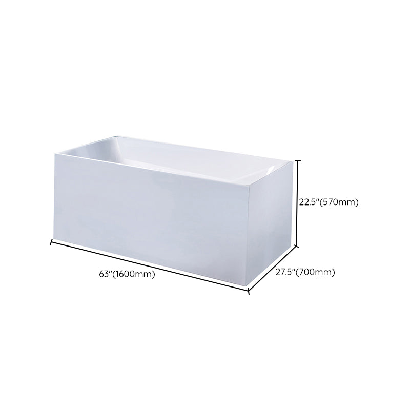 Antique Finish Bathtub Modern Rectangular Back to Wall Soaking Bath Tub Clearhalo 'Bathroom Remodel & Bathroom Fixtures' 'Bathtubs' 'Home Improvement' 'home_improvement' 'home_improvement_bathtubs' 'Showers & Bathtubs' 7324500