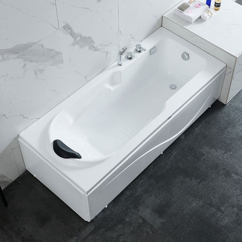 Modern Back to Wall Bathtub Rectangular Antique Finish Soaking Bath Tub 59"L x 30"W x 20"H Right Tub with Sliver 4-Piece Set Clearhalo 'Bathroom Remodel & Bathroom Fixtures' 'Bathtubs' 'Home Improvement' 'home_improvement' 'home_improvement_bathtubs' 'Showers & Bathtubs' 7324507