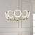 Multi-Ring Hanging Chandelier Contemporary Acrylic Black/Gold LED Ceiling Pendant in White/Warm Light for Living Room Gold Clearhalo 'Ceiling Lights' 'Chandeliers' 'Modern Chandeliers' 'Modern' Lighting' 732452