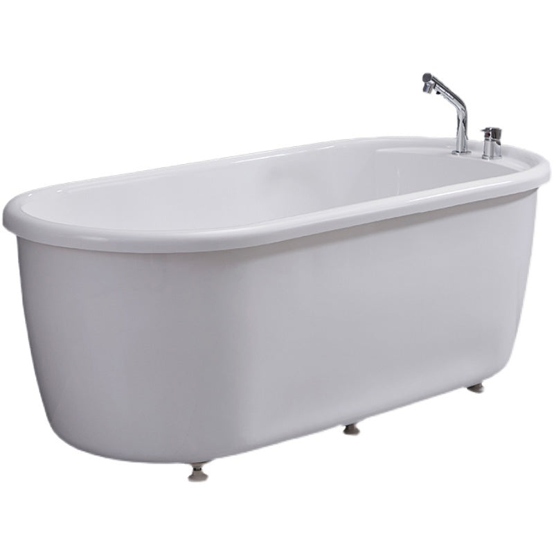 Modern Oval Bathtub Acrylic Stand Alone Soaking Soaking Bath Clearhalo 'Bathroom Remodel & Bathroom Fixtures' 'Bathtubs' 'Home Improvement' 'home_improvement' 'home_improvement_bathtubs' 'Showers & Bathtubs' 7324533