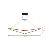 Acrylic Geometric Chandelier Pendant Light Simple LED Hanging Lamp Fixture in Black, White/Warm Light Clearhalo 'Ceiling Lights' 'Chandeliers' 'Modern Chandeliers' 'Modern' Lighting' 732472