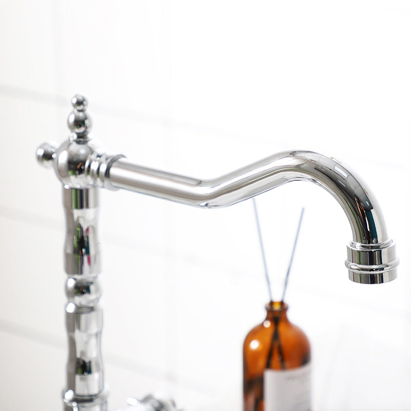 Industrial Wide Spread Bathroom Faucet Lever Handles Lavatory Faucet Clearhalo 'Bathroom Remodel & Bathroom Fixtures' 'Bathroom Sink Faucets' 'Bathroom Sinks & Faucet Components' 'bathroom_sink_faucets' 'Home Improvement' 'home_improvement' 'home_improvement_bathroom_sink_faucets' 7325084