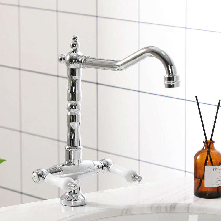 Industrial Wide Spread Bathroom Faucet Lever Handles Lavatory Faucet Clearhalo 'Bathroom Remodel & Bathroom Fixtures' 'Bathroom Sink Faucets' 'Bathroom Sinks & Faucet Components' 'bathroom_sink_faucets' 'Home Improvement' 'home_improvement' 'home_improvement_bathroom_sink_faucets' 7325087