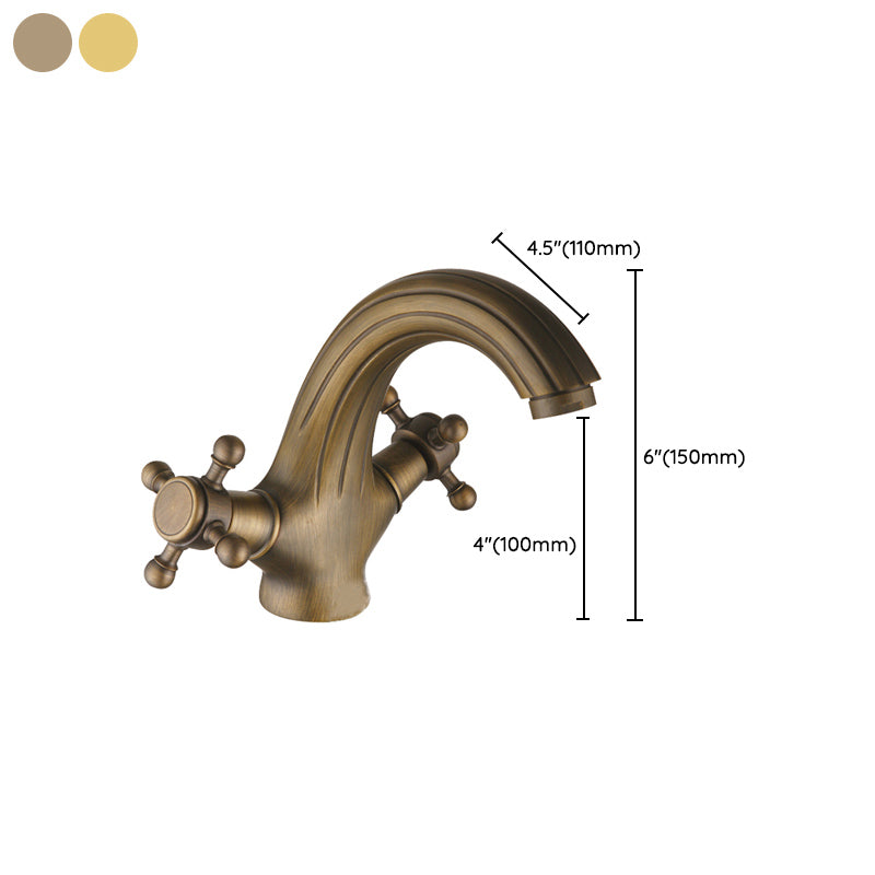 Industrial Wide Spread Bathroom Cross Handles Centerset Faucet Clearhalo 'Bathroom Remodel & Bathroom Fixtures' 'Bathroom Sink Faucets' 'Bathroom Sinks & Faucet Components' 'bathroom_sink_faucets' 'Home Improvement' 'home_improvement' 'home_improvement_bathroom_sink_faucets' 7325101