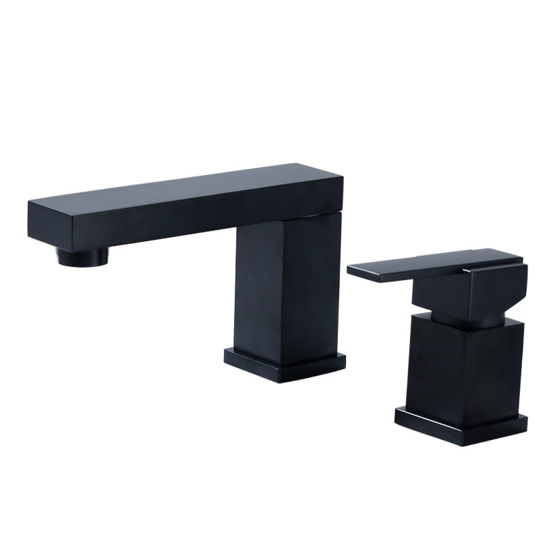 Contemporary Bathroom Faucet Deck Mounted Copper Two Handle Swivel Roman Tub Faucet Set Black Square 2 Hole Faucets Clearhalo 'Bathroom Remodel & Bathroom Fixtures' 'Bathtub Faucets' 'bathtub_faucets' 'Home Improvement' 'home_improvement' 'home_improvement_bathtub_faucets' 7325127