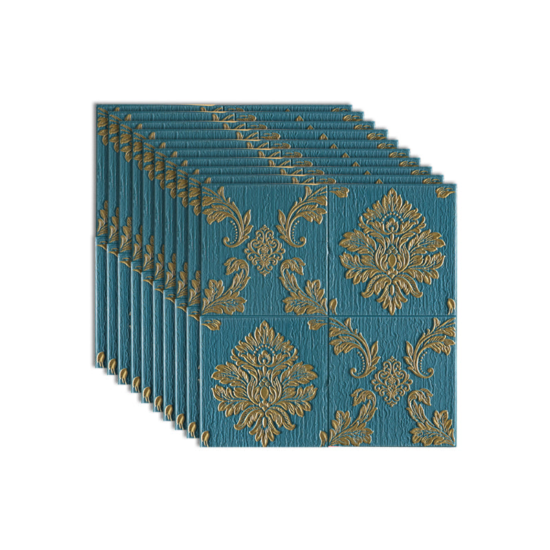 Modern Wall Paneling 3D Print Peel and Stick Waterproof Wall Panel Green 10-Piece Set Clearhalo 'Flooring 'Home Improvement' 'home_improvement' 'home_improvement_wall_paneling' 'Wall Paneling' 'wall_paneling' 'Walls & Ceilings' Walls and Ceiling' 7325272