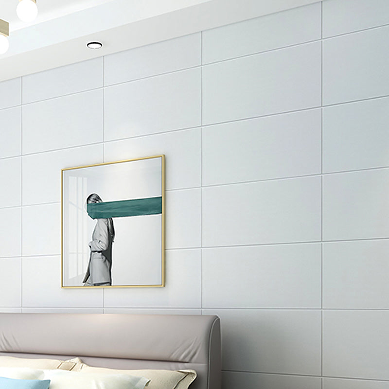 Modern Pearl Wainscoting PVC Foam Wall Access Panel Peel and Stick Wall Tile White Nano 10-Piece Set Clearhalo 'Flooring 'Home Improvement' 'home_improvement' 'home_improvement_wall_paneling' 'Wall Paneling' 'wall_paneling' 'Walls & Ceilings' Walls and Ceiling' 7325286