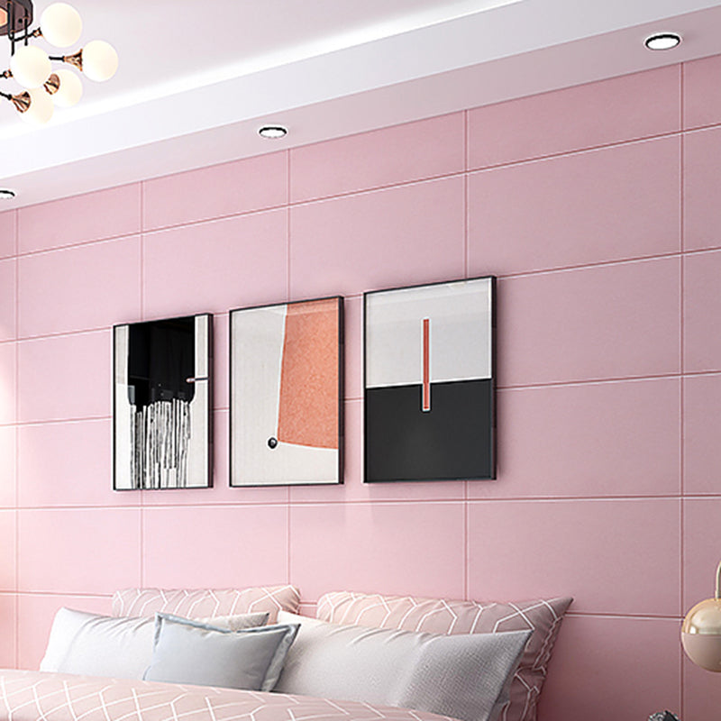 Modern Pearl Wainscoting PVC Foam Wall Access Panel Peel and Stick Wall Tile Pink Nano 10-Piece Set Clearhalo 'Flooring 'Home Improvement' 'home_improvement' 'home_improvement_wall_paneling' 'Wall Paneling' 'wall_paneling' 'Walls & Ceilings' Walls and Ceiling' 7325293