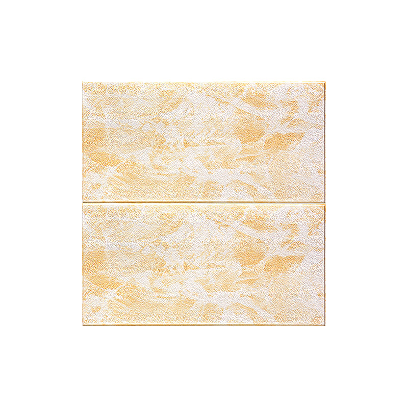 Modern Pearl Wainscoting PVC Foam Wall Access Panel Peel and Stick Wall Tile Yellow Standard Payment 10-Piece Set Clearhalo 'Flooring 'Home Improvement' 'home_improvement' 'home_improvement_wall_paneling' 'Wall Paneling' 'wall_paneling' 'Walls & Ceilings' Walls and Ceiling' 7325295