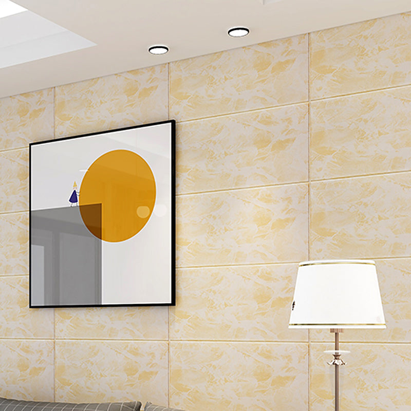 Modern Pearl Wainscoting PVC Foam Wall Access Panel Peel and Stick Wall Tile Yellow Nano 10-Piece Set Clearhalo 'Flooring 'Home Improvement' 'home_improvement' 'home_improvement_wall_paneling' 'Wall Paneling' 'wall_paneling' 'Walls & Ceilings' Walls and Ceiling' 7325297