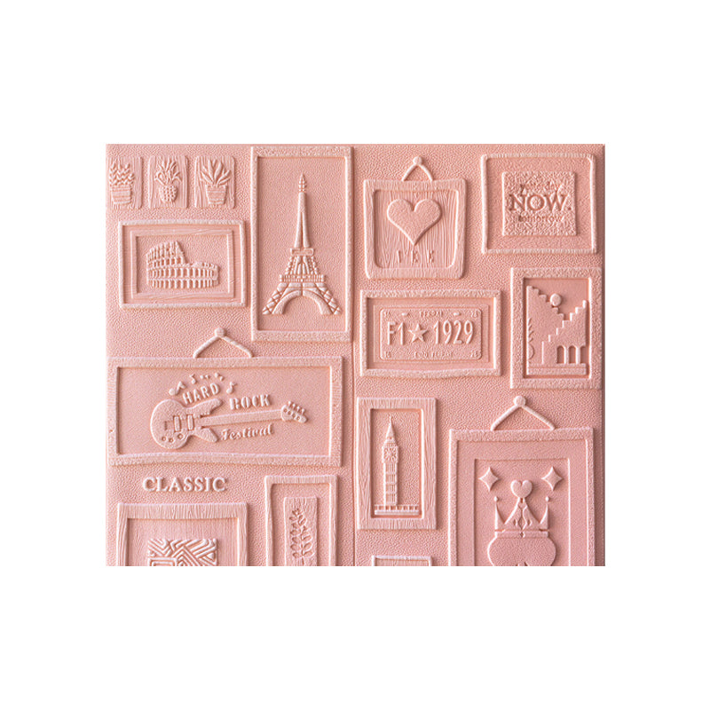 Indoor Wall Paneling 3D Print Peel and Stick Waterproof Wall Panel Pink Clearhalo 'Flooring 'Home Improvement' 'home_improvement' 'home_improvement_wall_paneling' 'Wall Paneling' 'wall_paneling' 'Walls & Ceilings' Walls and Ceiling' 7325310