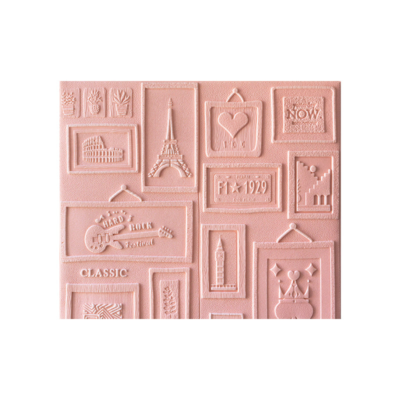 Indoor Wall Paneling 3D Print Peel and Stick Waterproof Wall Panel Pink Clearhalo 'Flooring 'Home Improvement' 'home_improvement' 'home_improvement_wall_paneling' 'Wall Paneling' 'wall_paneling' 'Walls & Ceilings' Walls and Ceiling' 7325310
