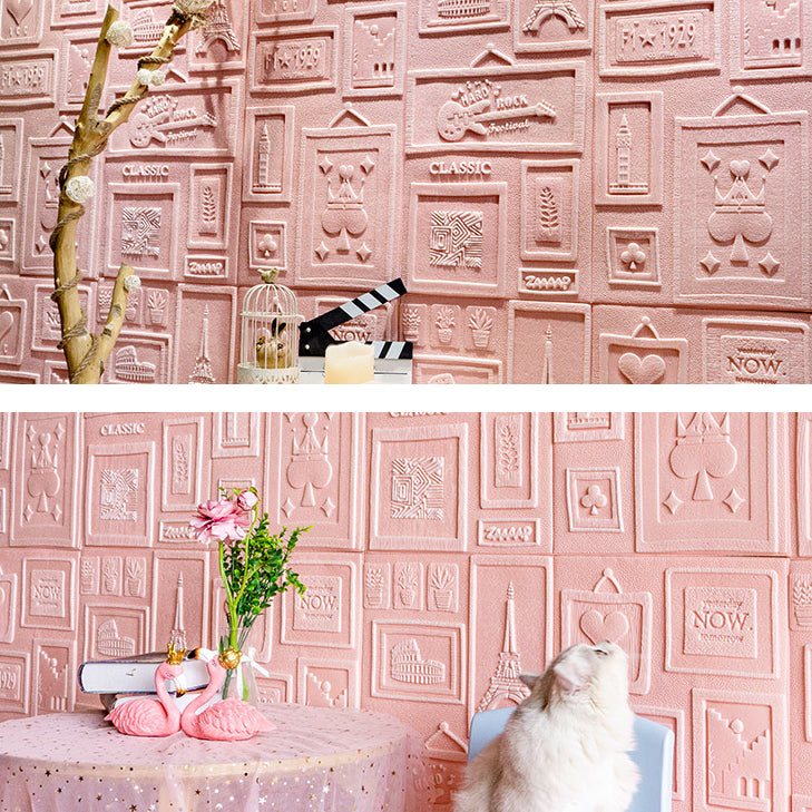 Indoor Wall Paneling 3D Print Peel and Stick Waterproof Wall Panel Clearhalo 'Flooring 'Home Improvement' 'home_improvement' 'home_improvement_wall_paneling' 'Wall Paneling' 'wall_paneling' 'Walls & Ceilings' Walls and Ceiling' 7325311