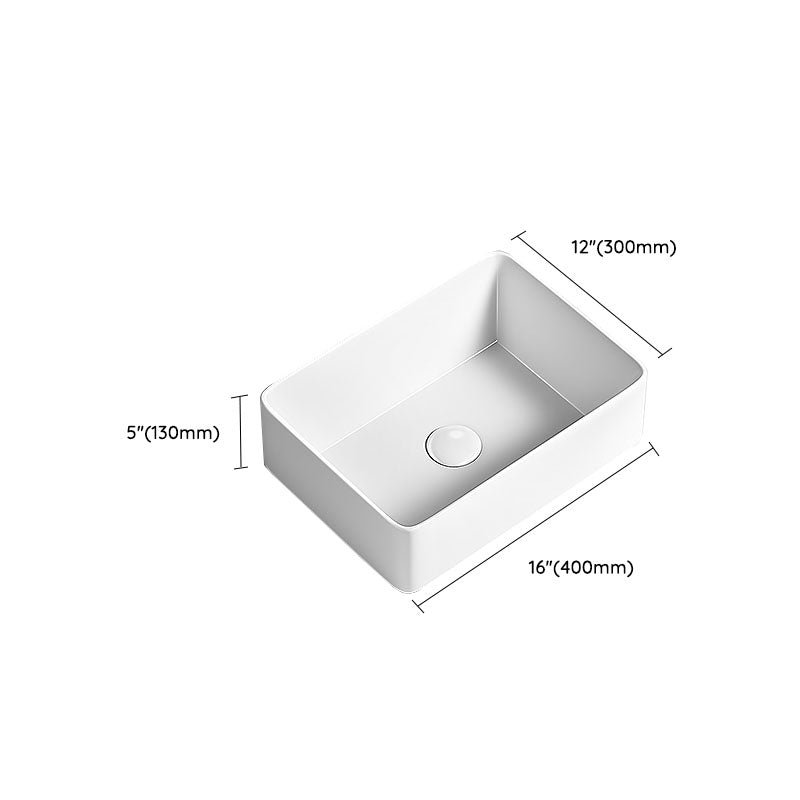 Modern Vessel Bathroom Sink Porcelain Shut-Off Valve Included Basin Sink Clearhalo 'Bathroom Remodel & Bathroom Fixtures' 'Bathroom Sinks & Faucet Components' 'Bathroom Sinks' 'bathroom_sink' 'Home Improvement' 'home_improvement' 'home_improvement_bathroom_sink' 7325868