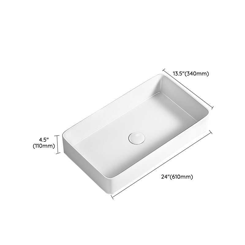 Modern Vessel Bathroom Sink Porcelain Shut-Off Valve Included Basin Sink Clearhalo 'Bathroom Remodel & Bathroom Fixtures' 'Bathroom Sinks & Faucet Components' 'Bathroom Sinks' 'bathroom_sink' 'Home Improvement' 'home_improvement' 'home_improvement_bathroom_sink' 7325871