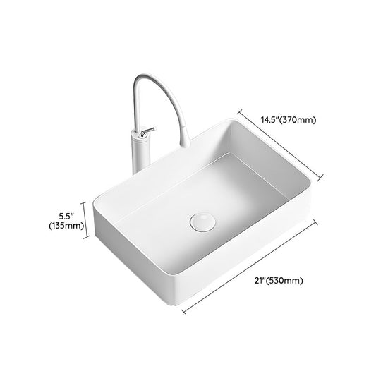 Modern Vessel Bathroom Sink Porcelain Shut-Off Valve Included Basin Sink Clearhalo 'Bathroom Remodel & Bathroom Fixtures' 'Bathroom Sinks & Faucet Components' 'Bathroom Sinks' 'bathroom_sink' 'Home Improvement' 'home_improvement' 'home_improvement_bathroom_sink' 7325875