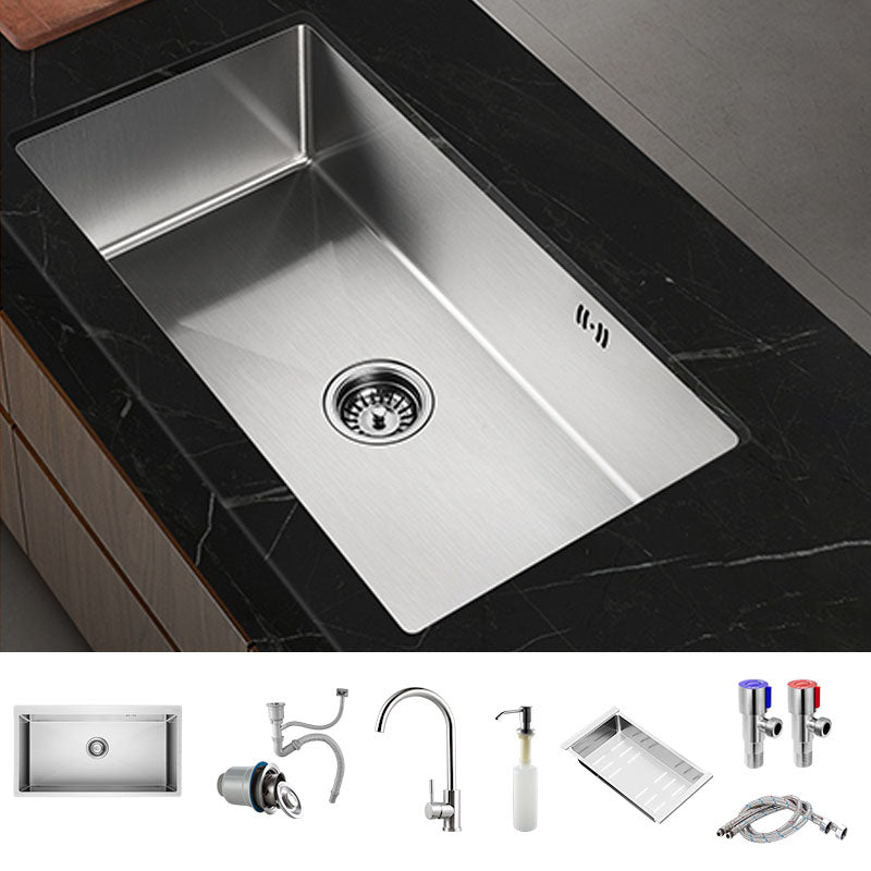 Modern Kitchen Bar Sink Stainless Steel with Soundproofing Workstation Ledge Sink with Faucet Round Faucet Clearhalo 'Home Improvement' 'home_improvement' 'home_improvement_kitchen_sinks' 'Kitchen Remodel & Kitchen Fixtures' 'Kitchen Sinks & Faucet Components' 'Kitchen Sinks' 'kitchen_sinks' 7325924