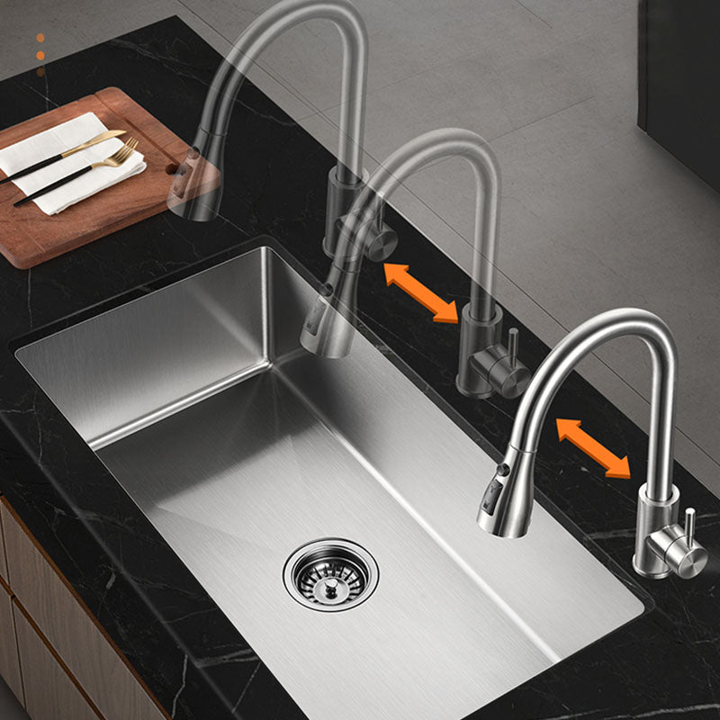 Modern Kitchen Bar Sink Stainless Steel with Soundproofing Workstation Ledge Clearhalo 'Home Improvement' 'home_improvement' 'home_improvement_kitchen_sinks' 'Kitchen Remodel & Kitchen Fixtures' 'Kitchen Sinks & Faucet Components' 'Kitchen Sinks' 'kitchen_sinks' 7325927