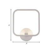 LED Bedside Wall Light Simple White Sconce Lighting Fixture with Square Acrylic Shade in White/Warm/Natural Light Clearhalo 'Cast Iron' 'Glass' 'Industrial' 'Modern wall lights' 'Modern' 'Tiffany' 'Traditional wall lights' 'Wall Lamps & Sconces' 'Wall Lights' Lighting' 732592