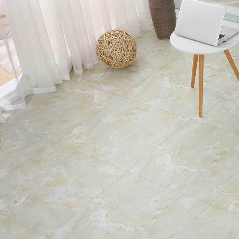 Peel and Stick PVC Flooring Smooth Marble Look Fireproof Vinyl Flooring White-Yellow Clearhalo 'Flooring 'Home Improvement' 'home_improvement' 'home_improvement_vinyl_flooring' 'Vinyl Flooring' 'vinyl_flooring' Walls and Ceiling' 7325981