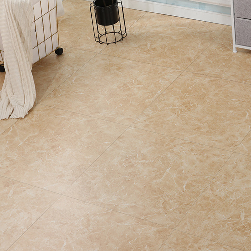 Peel and Stick PVC Flooring Smooth Marble Look Fireproof Vinyl Flooring Light Yellow Clearhalo 'Flooring 'Home Improvement' 'home_improvement' 'home_improvement_vinyl_flooring' 'Vinyl Flooring' 'vinyl_flooring' Walls and Ceiling' 7325988