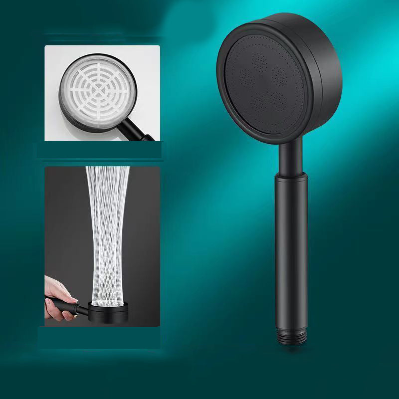 Modern Aluminium Hand Shower Adjustable Water Flow Wall-Mount Hand Shower Black Hand Shower Hose not included Clearhalo 'Bathroom Remodel & Bathroom Fixtures' 'Home Improvement' 'home_improvement' 'home_improvement_shower_heads' 'Shower Heads' 'shower_heads' 'Showers & Bathtubs Plumbing' 'Showers & Bathtubs' 7326026