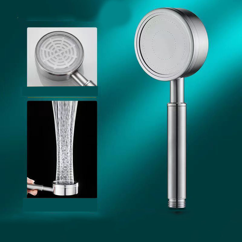Modern Aluminium Hand Shower Adjustable Water Flow Wall-Mount Hand Shower Silver Hand Shower Hose not included Clearhalo 'Bathroom Remodel & Bathroom Fixtures' 'Home Improvement' 'home_improvement' 'home_improvement_shower_heads' 'Shower Heads' 'shower_heads' 'Showers & Bathtubs Plumbing' 'Showers & Bathtubs' 7326028