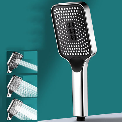 Rectangular Water Filtration Hand Shower 3 Sprays Wall-Mount Hand Shower Silver Hand Shower Clearhalo 'Bathroom Remodel & Bathroom Fixtures' 'Home Improvement' 'home_improvement' 'home_improvement_shower_heads' 'Shower Heads' 'shower_heads' 'Showers & Bathtubs Plumbing' 'Showers & Bathtubs' 7326073
