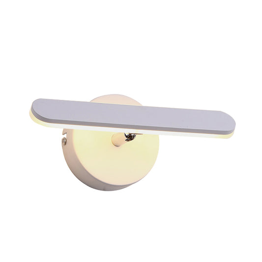 Aluminum Linear Vanity Wall Light Modern LED White Sconce Lighting in Natural/Warm Light for Bathroom Clearhalo 'Cast Iron' 'Glass' 'Industrial' 'Modern wall lights' 'Modern' 'Tiffany' 'Traditional wall lights' 'Vanity Lights' 'Wall Lights' Lighting' 732631