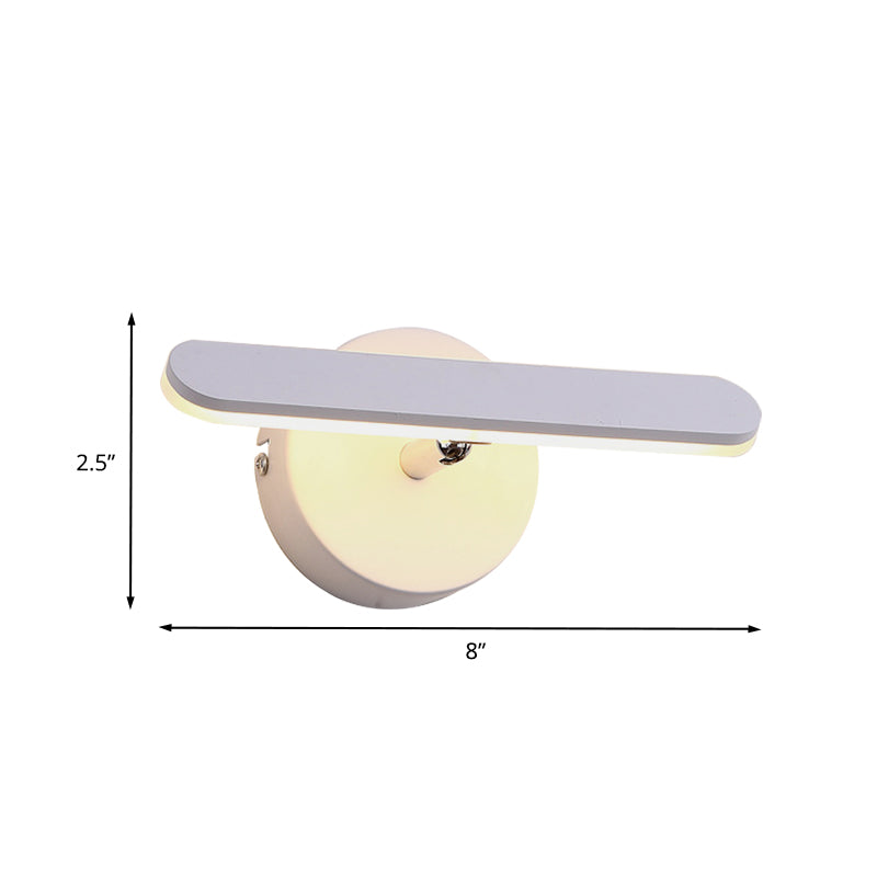 Aluminum Linear Vanity Wall Light Modern LED White Sconce Lighting in Natural/Warm Light for Bathroom Clearhalo 'Cast Iron' 'Glass' 'Industrial' 'Modern wall lights' 'Modern' 'Tiffany' 'Traditional wall lights' 'Vanity Lights' 'Wall Lights' Lighting' 732632