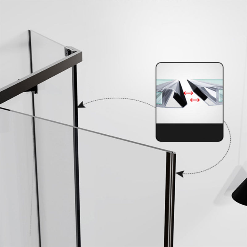 Semi Frameless Pivot Shower Door Scratch Resistant Clear Shower Door Clearhalo 'Bathroom Remodel & Bathroom Fixtures' 'Home Improvement' 'home_improvement' 'home_improvement_shower_tub_doors' 'Shower and Tub Doors' 'shower_tub_doors' 'Showers & Bathtubs' 7326739