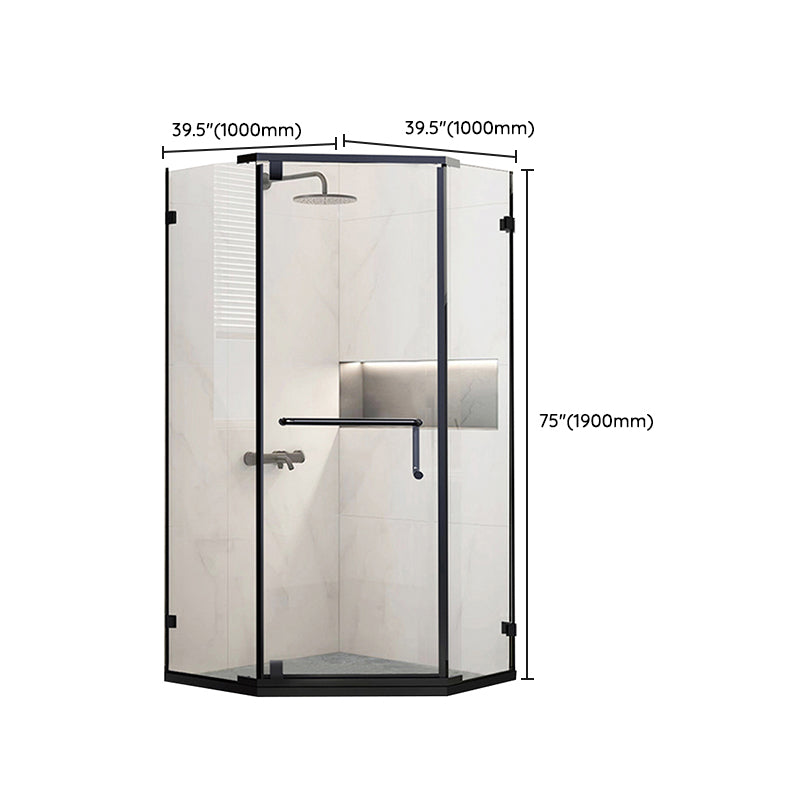 Semi Frameless Pivot Shower Door Scratch Resistant Clear Shower Door Clearhalo 'Bathroom Remodel & Bathroom Fixtures' 'Home Improvement' 'home_improvement' 'home_improvement_shower_tub_doors' 'Shower and Tub Doors' 'shower_tub_doors' 'Showers & Bathtubs' 7326743