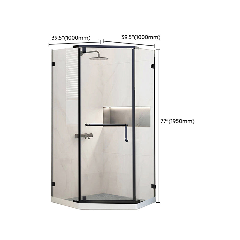 Semi Frameless Pivot Shower Door Scratch Resistant Clear Shower Door Clearhalo 'Bathroom Remodel & Bathroom Fixtures' 'Home Improvement' 'home_improvement' 'home_improvement_shower_tub_doors' 'Shower and Tub Doors' 'shower_tub_doors' 'Showers & Bathtubs' 7326754