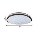 Round and Wave Bedroom Flush Mount Acrylic 16"/19.5" Dia LED Modernist Ceiling Flush in Black, Warm/White Light Clearhalo 'Ceiling Lights' 'Close To Ceiling Lights' 'Close to ceiling' 'Flush mount' Lighting' 732699