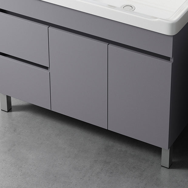 Modern Ceramic Rectangular Vanity Sink Single-Sink Freestanding Vanity Set Clearhalo 'Bathroom Remodel & Bathroom Fixtures' 'Bathroom Vanities' 'bathroom_vanities' 'Home Improvement' 'home_improvement' 'home_improvement_bathroom_vanities' 7327173