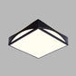 White/Black Squared Box Flush Mount Light Minimalist 18.5"/22.5" W LED Metallic Ceiling Lamp in White/Warm Light Clearhalo 'Ceiling Lights' 'Close To Ceiling Lights' 'Close to ceiling' 'Flush mount' Lighting' 732758