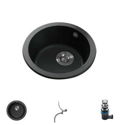 Drop-In Kitchen Bar Sink Single Bowl Quartz Kitchen Bar Sink Black Sink Only None Clearhalo 'Home Improvement' 'home_improvement' 'home_improvement_kitchen_sinks' 'Kitchen Remodel & Kitchen Fixtures' 'Kitchen Sinks & Faucet Components' 'Kitchen Sinks' 'kitchen_sinks' 7327583