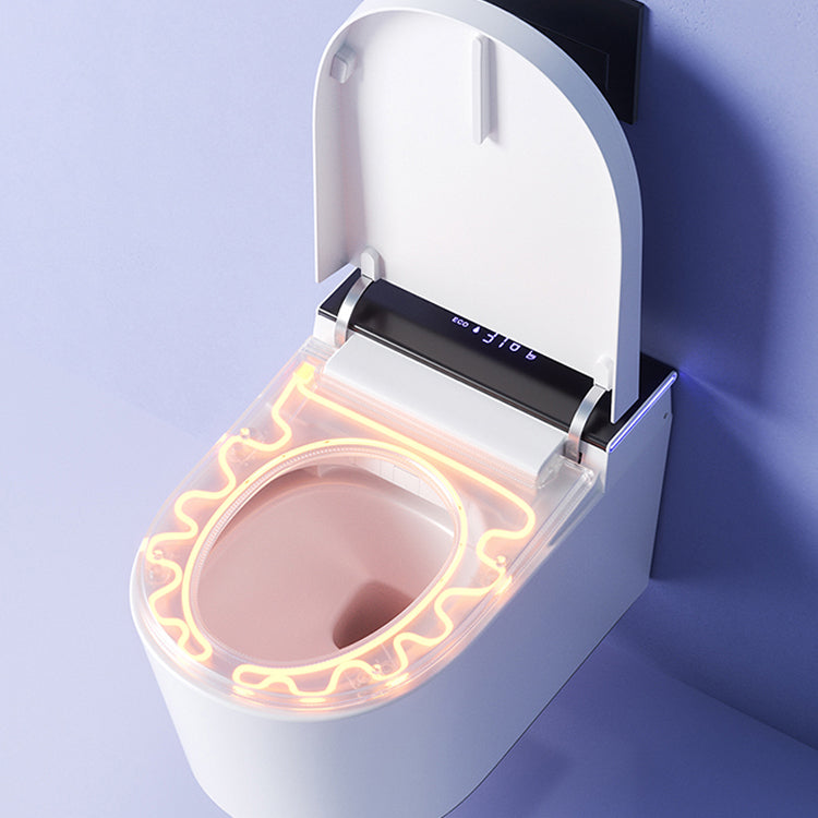 Contemporary Elongated Wall Mounted Bidet Heated Seat Wall Hung Toilet Set Clearhalo 'Bathroom Remodel & Bathroom Fixtures' 'Bidets' 'Home Improvement' 'home_improvement' 'home_improvement_bidets' 'Toilets & Bidets' 7328024