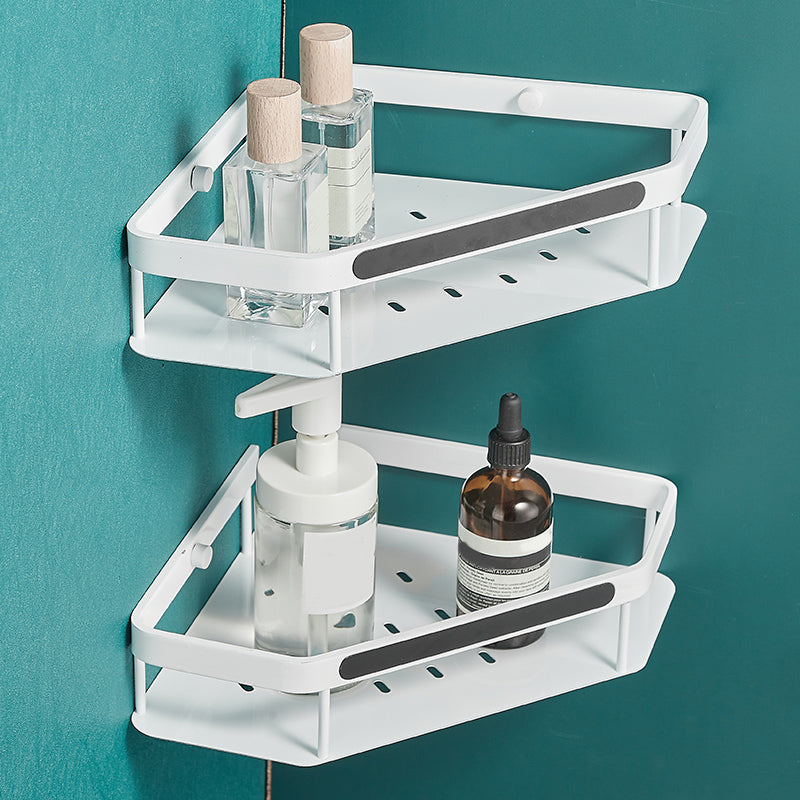 Matte White 3-Piece Modern Bathroom Accessory Set, Bath Shelf Clearhalo 'Bathroom Hardware Sets' 'Bathroom Hardware' 'Bathroom Remodel & Bathroom Fixtures' 'bathroom_hardware_sets' 'Home Improvement' 'home_improvement' 'home_improvement_bathroom_hardware_sets' 7328130