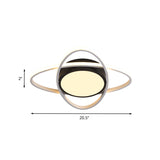 Modernist Drum Flush Lighting Acrylic LED Bedroom Flush Mount Fixture in Black and White with Cross Ring, 20.5"/28" W Clearhalo 'Ceiling Lights' 'Close To Ceiling Lights' 'Close to ceiling' 'Flush mount' Lighting' 732813