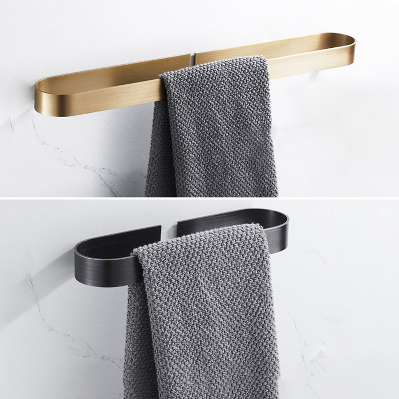 2 Piece Modern Bathroom Hardware Set in Gold/Black, Towel Bar Clearhalo 'Bathroom Hardware Sets' 'Bathroom Hardware' 'Bathroom Remodel & Bathroom Fixtures' 'bathroom_hardware_sets' 'Home Improvement' 'home_improvement' 'home_improvement_bathroom_hardware_sets' 7328148